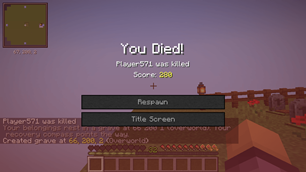 You died