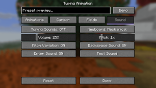 Typing sound presets — 1.2