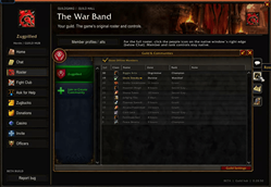 Roster — familiar member controls