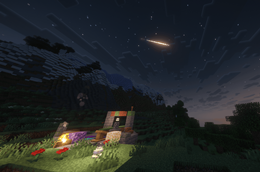 Shooting Star over the Mountain
