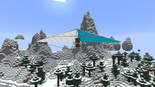The Breeze Hang Glider over the snowy peaks