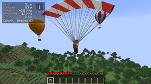 Under canopy with an altimeter: height, sink rate, airspeed and glide