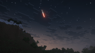 Meteorite falling out of the sky