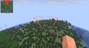 The same heart in the world and minimap