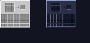 Crafting table — before / after