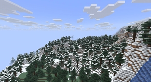 Cached terrain beyond the recorded view