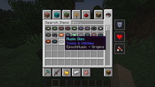 Discs in Creative menu