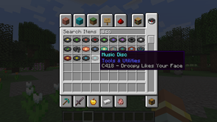 Discs in Creative menu