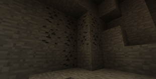 Very poor coal ore in cave