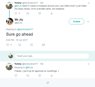 Permission for name usage