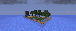 An island on the sea