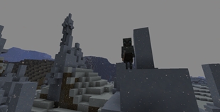 A whitewalker-like Stray in a ice plain spikes biome