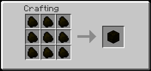 Crafting Recipe: Browncoal Block