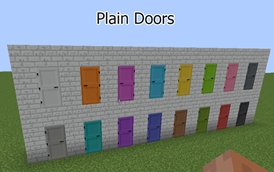 Colored plain doors