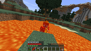 10 seconds in lava with Vulcanite armor