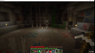 Mining Ores in a cave