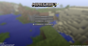 Main Menu with the cursor