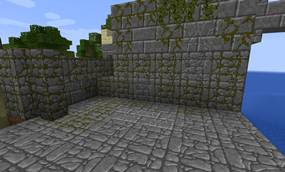 Mossy Cobble, Mossy Stone Brick and Cobblestone
