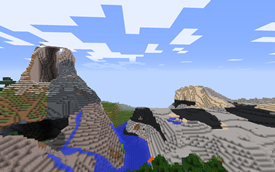 Landscape with sedimentary rock types