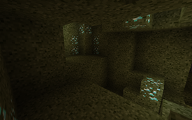 Kimberlite pipe with diamonds