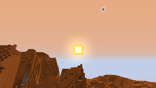 A mountain biome on Mars.