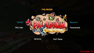 The Paladium title screen