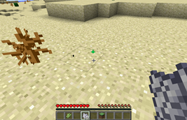 Using bone meal to create dead bushes