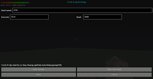The mod's settings GUI