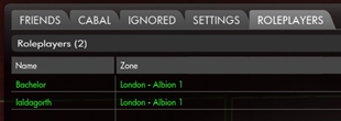 Roleplayers tab