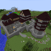 Exterior with new additions