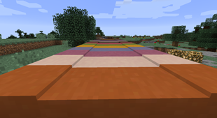 Stained clay paths