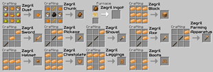 Zagril Crafting Recipes