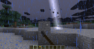 Lightning bolt when thunder staff is used