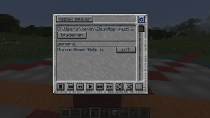 the music-list options menu V:1.1.0 b