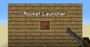 minecraft bedrock rocket launcher