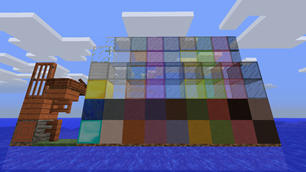 Blocks in vanilla so you can see the different