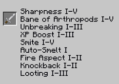 weapon and tool enchants