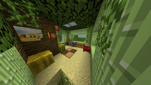 Jungle house created using the blocks