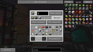 Procedure of nuclear reactor in infinity skyblock