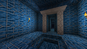 A temple crafted using the mod and chisels and bits
