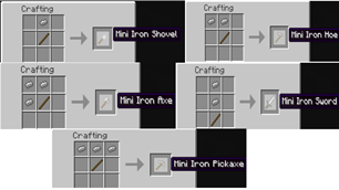 Mini Tools/Weapons Crafting