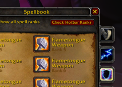 Click the new spellbok button to scan your hotbars.