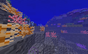 Under water
