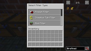 Select Filter Type