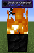 Burning Charcoal Block