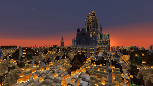 St Paul's Cathedral on fire