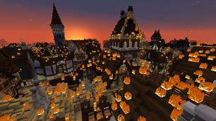 The City of London on fire