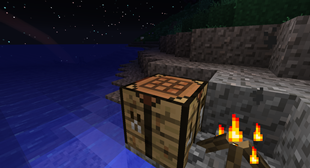 Campfire on the shore