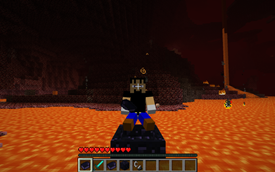 Obsidian Boat in Lava