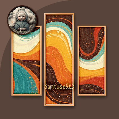 HQ Abstract Modern Triptych #2 Sellable Extra B Samtuse963 logo